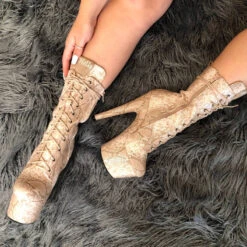 Hella Heels Milksnake Boots - 7inch 7 Hella Heels Milksnake Boots - 7inch -Pole Wear Shop Milksnake7inch 3