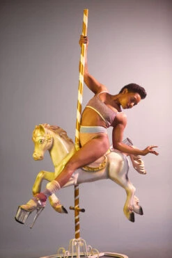 Rolling Calf High Socks - Pony Striped -Pole Wear Shop Ponei58