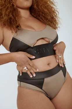 CXIX Riding Solo High Waist Bottoms - Black/Mink -Pole Wear Shop Riding Solo Top Bottoms Mink Active wear Poledance dance Aerialist 3 23b7f167 ecba 4541 ad02 e283dd2140c2