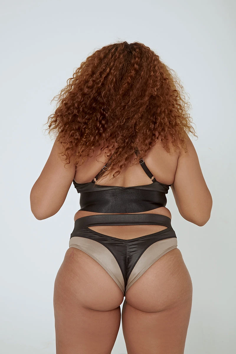 CXIX Riding Solo High Waist Bottoms - Black/Mink - Image 10