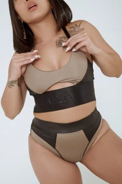 CXIX Riding Solo High Waist Bottoms - Black/Mink -Pole Wear Shop Riding Solo Top Bottoms Mink Active wear Poledance dance Aerialist 8 5dfbc002 4a8e 4517 8d77 d87599fb1947