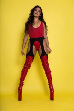 Rolling Peek-a-boo Tights - Black (3 Sizes Available) 11 Rolling Peek-a-boo Tights - Black (3 Sizes Available) -Pole Wear Shop Rolling 842