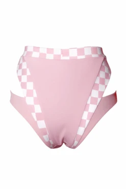 Hamade Activewear High Waisted Bottoms - Checkered Light Pink 15 Hamade Activewear High Waisted Bottoms - Checkered Light Pink -Pole Wear Shop SS23 04