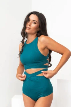 Lunalae Serena Top - Recycled Teal 8 Lunalae Serena Top - Recycled Teal -Pole Wear Shop SerenaTopRecycled10