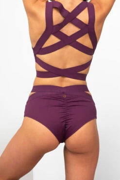 Lunalae Tara Low Waisted Bottoms - Recycled Mulberry -Pole Wear Shop TaraLowWaistBottoms8
