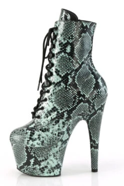 Pleaser USA Adore-1020SPWR 7inch Pleaser Boots - Mint Snake -Pole Wear Shop adore 1020sp mtsp m05