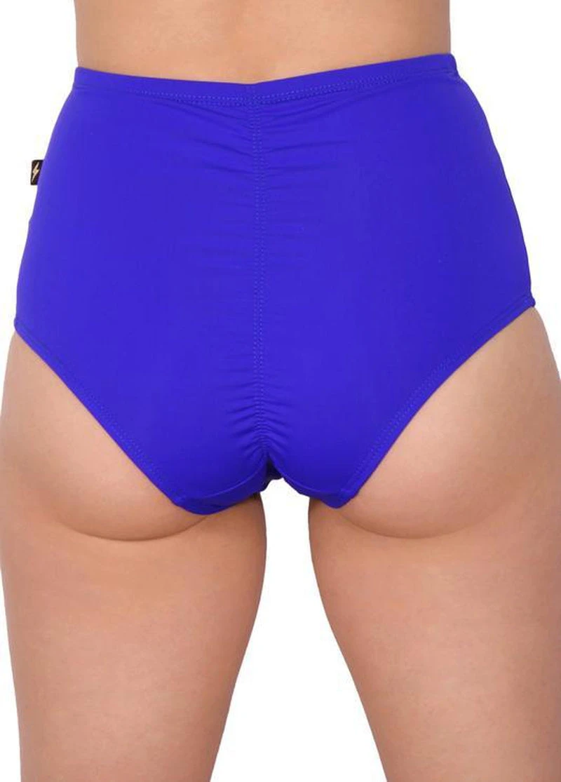 Cleo The Hurricane Essential High Waisted Shorts - Majesty Blue 2 Cleo The Hurricane Essential High Waisted Shorts - Majesty Blue - Image 2