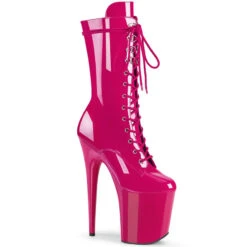 Pleaser USA Flamingo-1050 8inch Pleaser Boots - Patent Hot Pink 11 Pleaser USA Flamingo-1050 8inch Pleaser Boots - Patent Hot Pink -Pole Wear Shop flamingo 1050 hp