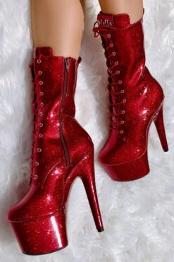 Hella Heels The Glitterati 7inch Boots - Kansass 10 Hella Heels The Glitterati 7inch Boots - Kansass -Pole Wear Shop glitter 46