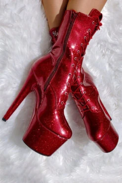 Hella Heels The Glitterati 7inch Boots - Kansass 11 Hella Heels The Glitterati 7inch Boots - Kansass -Pole Wear Shop glitter 47