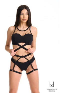 Bandurska Penelope Suspenders Accessory - Black 5 Bandurska Penelope Suspenders Accessory - Black -Pole Wear Shop penelope premium suspenders 3