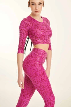 Paradise Chick Superhero Series Sticky Crop Top - Ruby Leopard 6 Paradise Chick Superhero Series Sticky Crop Top - Ruby Leopard -Pole Wear Shop ruby original sticky set2