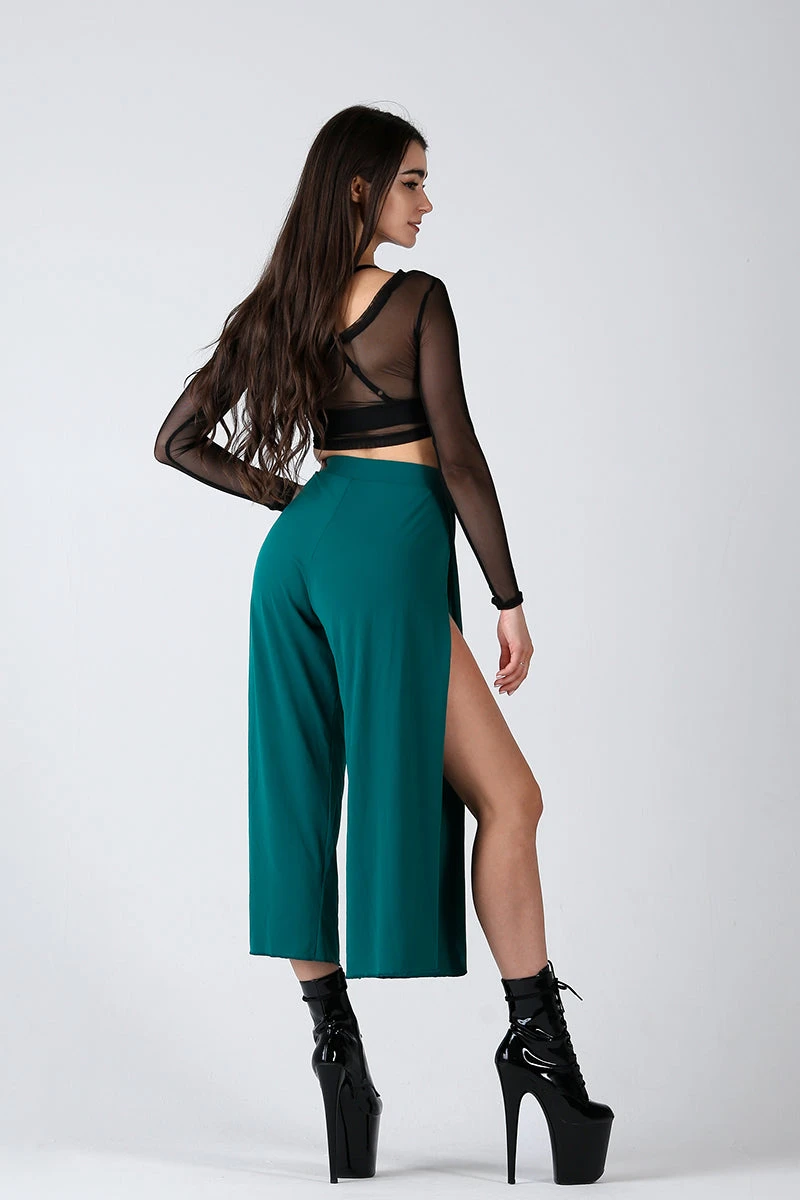 REV ACTIV Sensual Flow Pants (with Leg Slit) - Malachite 1 REV ACTIV Sensual Flow Pants (with Leg Slit) - Malachite