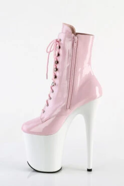 Pleaser USA Flamingo-1020 8inch Pleaser Boots - Patent Baby Pink/White -Pole Wear Shop slice1 d06778f5 040f 4b23 ac8c 560963f027a1