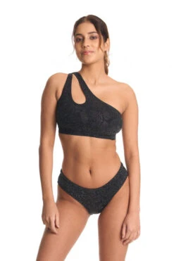 Bandurska Someday Top - Shimmery Black -Pole Wear Shop someday top