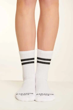 Paradise Chick Supreme Pole Dance Socks - White -Pole Wear Shop supreme socks2